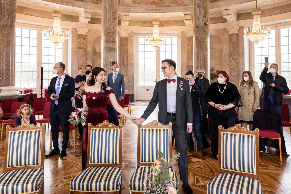 Rotunde des Schloss Biebrich - standesamtliche Trauung im Schloss Biebrich Wiesbaden